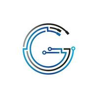 G tech logo vector design illustration