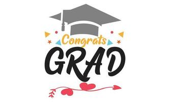 Graduation Congratulations T-shirts Design. vector