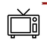 television line icon vector