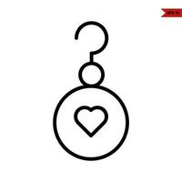 love in earth line icon vector