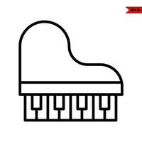 piano music line icon vector