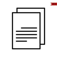 paper document line icon vector