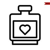 love in bottle spray line icon vector