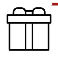 gift box line icon vector