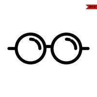 glasses line icon vector