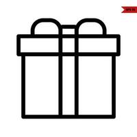 gift box line icon vector