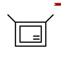 box line icon vector