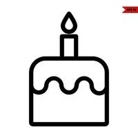 birthday cake line icon vector