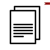 paper document line icon vector