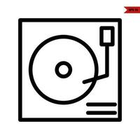 music instrument line icon vector