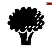 broccoli glyph icon vector