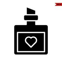 love in bottle potion glyph icon vector