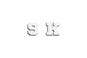 9 k subscribers celebration greeting Number with 3d paper design png