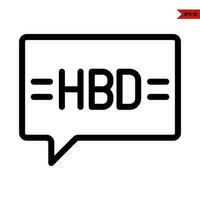 birthday in speech bubble communication line icon vector