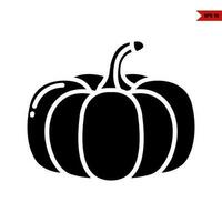 icono de glifo de calabaza vector