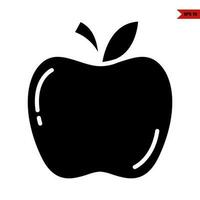 apple glyph icon vector