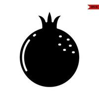 pomegranate glyph icon vector