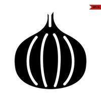 garlic glyph icon vector