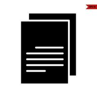 paper document glyph icon vector