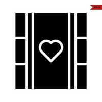 love in cliche glyph icon vector