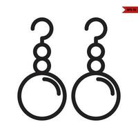 earing line icon vector