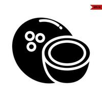 coconut glyph icon vector