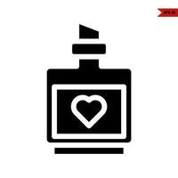 love in bottle spray glyph icon vector