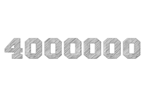 4000000 subscribers celebration greeting Number with pencil sketch design png