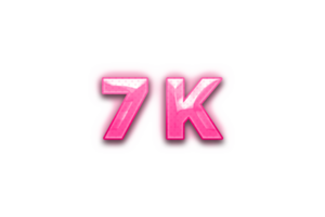 7 K iscritti celebrazione saluto numero con rosa design png