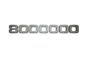 8000000 subscribers celebration greeting Number with star wars design png