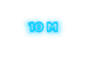 10 million subscribers celebration greeting Number with glow design png