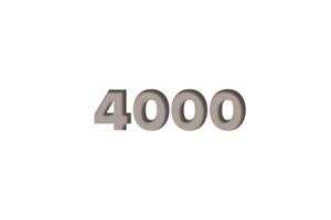 4000 iscritti celebrazione saluto numero con di legno inciso design png