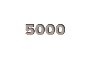 5000 suscriptores celebracion saludo número con de madera grabado diseño png