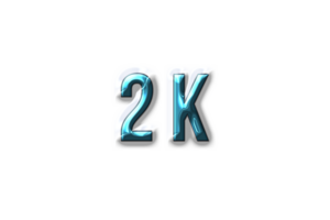 2 k subscribers celebration greeting Number with plastic design png