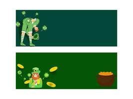 Saint Patricks Day Banner Set. vector