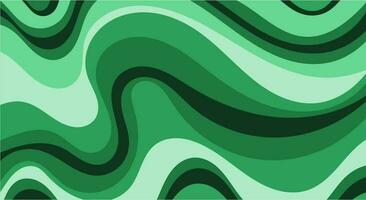 Abstract green wavy pattern background texture in trendy color vector illustration