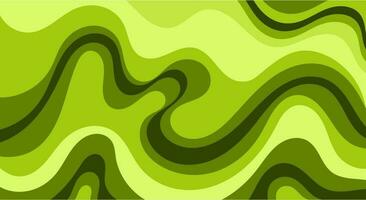 Abstract soft green wavy pattern background texture in trendy color vector illustration