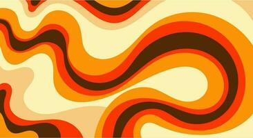 Abstract orange wavy pattern background texture in trendy color vector illustration