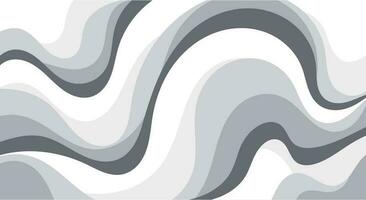 Abstract white and grey wavy pattern background texture in trendy color vector illustration