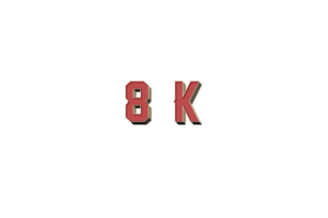 8 k subscribers celebration greeting Number with retro design png