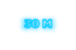 30 million subscribers celebration greeting Number with glow design png