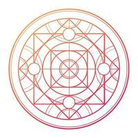 Geometric alchemical magic circle. Alchemy is a magic circle vector