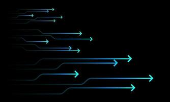 Abstract arrow flow technology direction on black design modern futuristic background vector