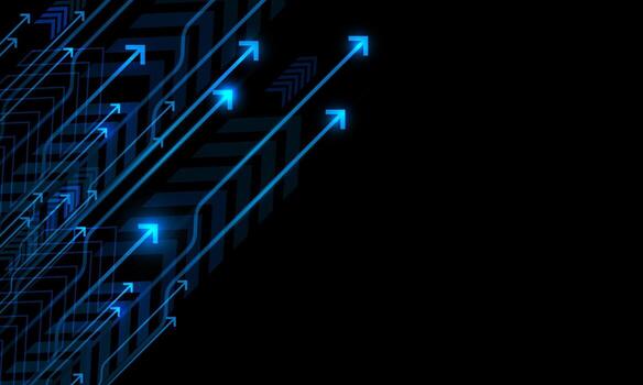 Abstract arrow flow technology direction dynamic on black with blank space  design modern futuristic background vector