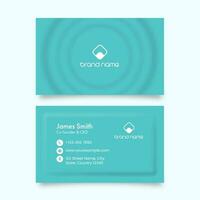 Neumorphic Business Card Template In Front And Back Side. vector