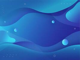 Glossy Blue Abstract Wave Background. vector