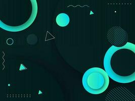 Abstract Background With Geometric Pattern In Teal Color. vector