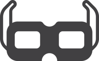 3D glasses illustration in minimal style png