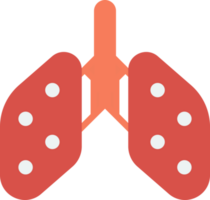 ilustración de pulmones y virus en estilo minimalista png