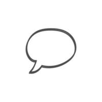 speech bubble and message simple icon vector